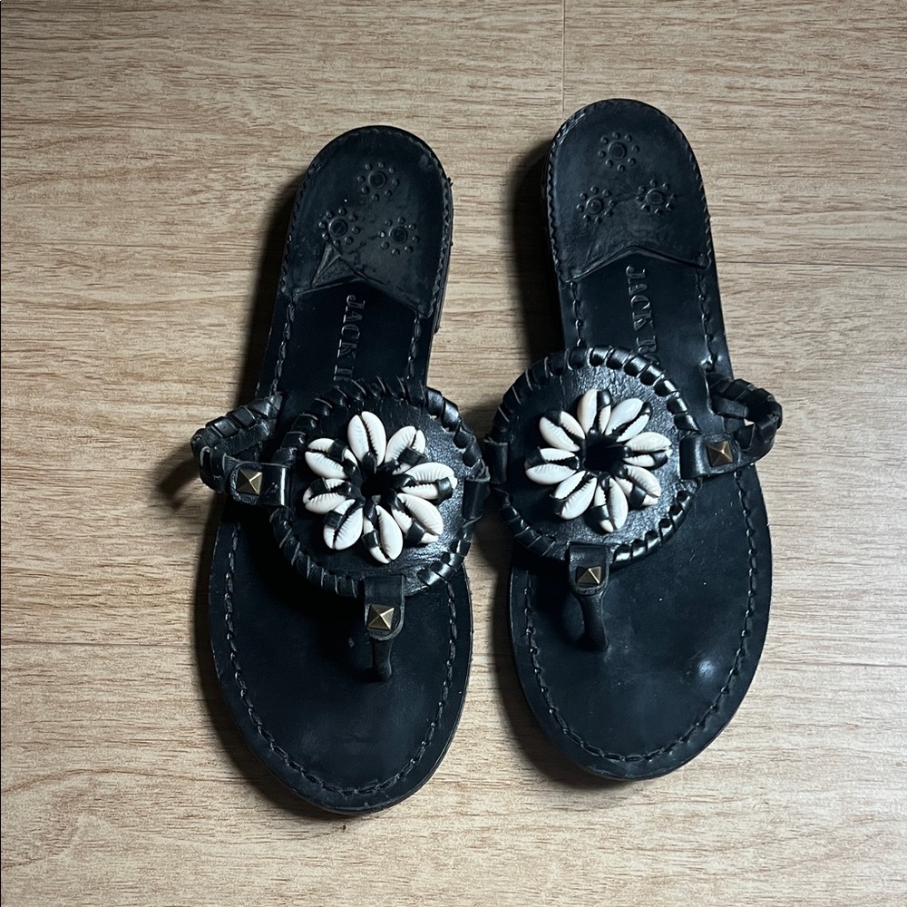 Jack Rogers Black and White Sandals